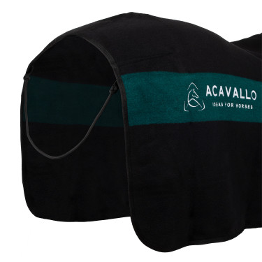 Couverture en laine avec rayures vertes 800g Acavallo Couverture en laine avec rayures vertes 800g Acavallo