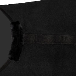 Couverture en laine avec rayures vertes 800g Acavallo Noir Couverture en laine avec rayures vertes 800g Acavallo Noir