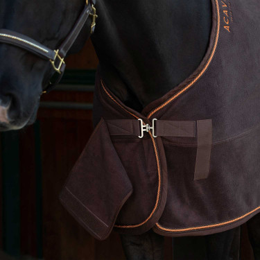 Couverture de box en polaire 800g Acavallo Marron / orange