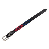 Collier pour chien en cuir Polo S Equestro Noir