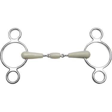 Mors réglable Feeling 3 anneaux flexi double brisure Mors réglable Feeling 3 anneaux flexi double brisure