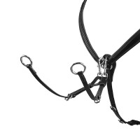 Collier de chasse obstacle en cuir Equestro Noir