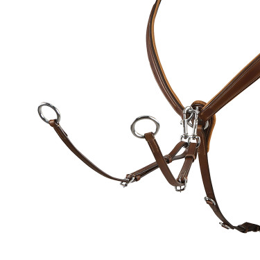 Collier de chasse obstacle en cuir Equestro Collier de chasse obstacle en cuir Equestro