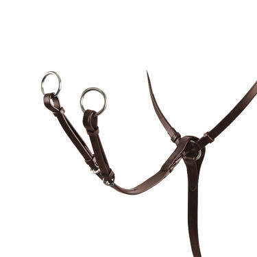Collier de chasse en cuir Roxane Equestro Marron foncé