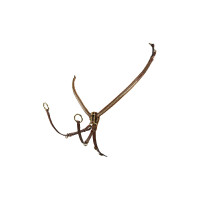 Collier de chasse en cuir avec clincher en laiton Equestro Cognac Marron Collier de chasse en cuir avec clincher en laiton Equestro Cognac Marron