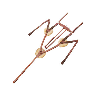 Collier de chasse à 5 points Salome avec système Magic Equestro Cognac Marron