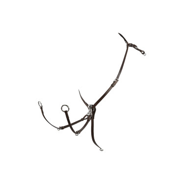 Collier de chasse en cuir réglable Equestro Marron foncé