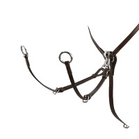 Collier de chasse en cuir réglable Equestro Marron foncé