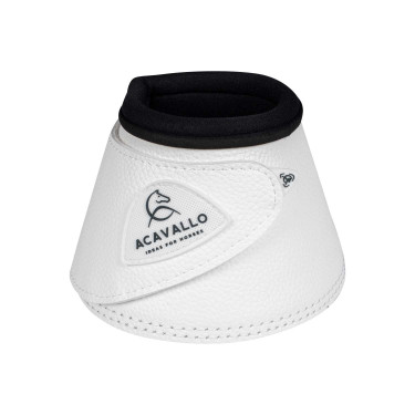 Cloches en cuir écologique avec fermeture velcro Acavallo Blanc
