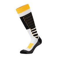Chaussettes unisex en tissu technique et respirant avec logo Equestro Noir / blanc / jaune