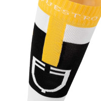 Chaussettes unisex en tissu technique et respirant avec logo Equestro Noir / blanc / rose Chaussettes unisex en tissu technique et respirant avec logo Equestro Noir / blanc / rose