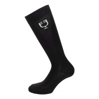 Chaussettes techniques extensibles avec drapeau italien Equestro Noir