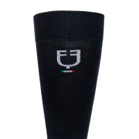 Chaussettes techniques extensibles avec drapeau italien Equestro Noir