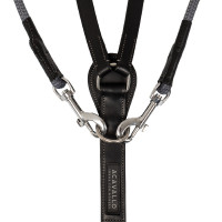 Chambon en cuir de veau italien et nylon Acavallo Noir