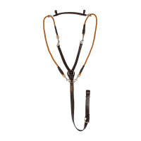 Chambon en cuir de veau italien et nylon Acavallo Marron foncé