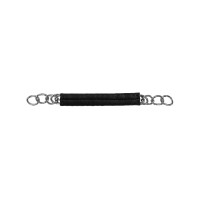 Chaine de gourmette recouverte de cuir Equestro Noir Chaine de gourmette recouverte de cuir Equestro Noir