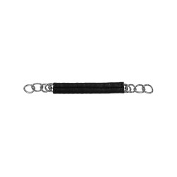 Chaine de gourmette recouverte de cuir Equestro Noir Chaine de gourmette recouverte de cuir Equestro Noir