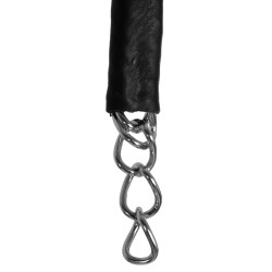 Chaine de gourmette recouverte de cuir Equestro Noir Chaine de gourmette recouverte de cuir Equestro Noir