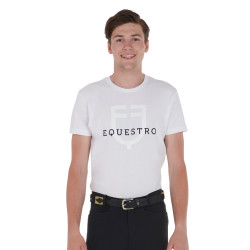 Ceinture en cuir avec motif sud-ouest Equestro Noir / beige / noir Ceinture en cuir avec motif sud-ouest Equestro Noir / beige / noir