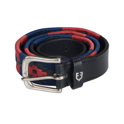 Ceinture en cuir avec motif sud-ouest Equestro Noir / bleu / bordeaux Multi-couleurs