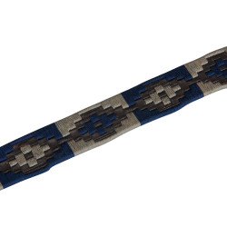 Ceinture en cuir avec motif sud-ouest Equestro Marron / marine / gris Multi-couleurs