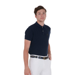 Ceinture en cuir avec motif sud-ouest Equestro Marron / marine / gris Multi-couleurs