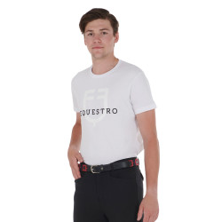 Ceinture en cuir avec motif géométrique Equestro Noir / bleu / bordeaux Multi-couleurs