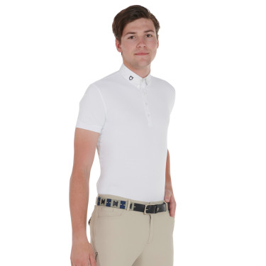 Ceinture en cuir avec motif géométrique Equestro Noir / marine / gris Multi-couleurs Ceinture en cuir avec motif géométrique Equestro Noir / marine / gris Multi-couleurs