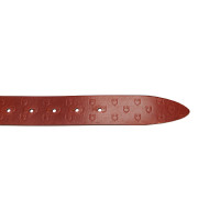 Ceinture en cuir avec logo et boucle logo Equestro Or / cognac Marron