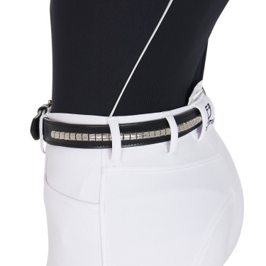 Ceinture en cuir avec clous argentés Equestro Ceinture en cuir avec clous argentés Equestro