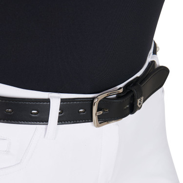 Ceinture en cuir avec clous argentés Equestro Ceinture en cuir avec clous argentés Equestro