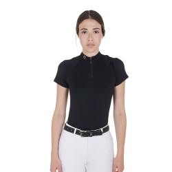 Ceinture en cuir avec broderie artisanale Equestro Noir