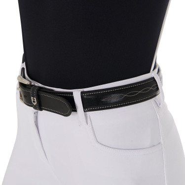 Ceinture en cuir avec broderie artisanale Equestro Ceinture en cuir avec broderie artisanale Equestro