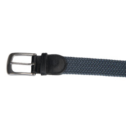 Ceinture élastique motif croisé Equestro Gris
