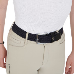 Ceinture élastique enfant avec motif croisé Equestro Marine Bleu marine Ceinture élastique enfant avec motif croisé Equestro Marine Bleu marine