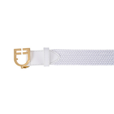 Ceinture élastique en cuir avec boucle logo Equestro Ceinture élastique en cuir avec boucle logo Equestro