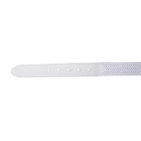 Ceinture élastique en cuir avec boucle logo Equestro Argent / noir