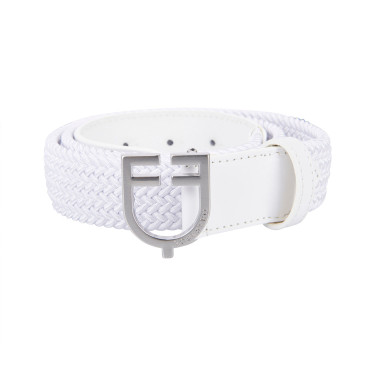 Ceinture élastique en cuir avec boucle logo Equestro Ceinture élastique en cuir avec boucle logo Equestro