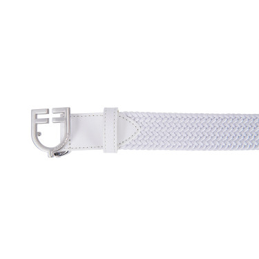 Ceinture élastique en cuir avec boucle logo Equestro Ceinture élastique en cuir avec boucle logo Equestro