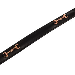 Ceinture anglaise avec mors eggbutt en or rose Equestro Noir