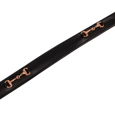 Ceinture anglaise avec mors eggbutt en or rose Equestro Ceinture anglaise avec mors eggbutt en or rose Equestro