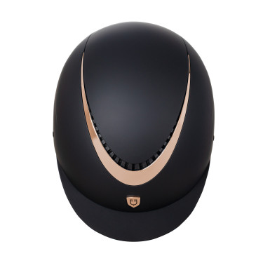Casque unisex avec cadre brillant Galaxy Equestro Noir / rose gold brillant