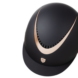Casque unisex avec cadre brillant Galaxy Equestro Noir / rose gold brillant
