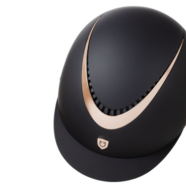 Casque unisex avec cadre brillant Galaxy Equestro Noir / rose gold brillant