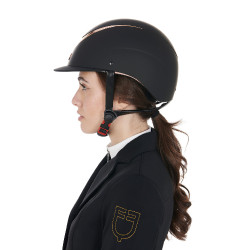 Casque unisex avec cadre brillant Galaxy Equestro Noir / rose gold brillant