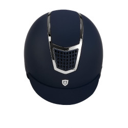 Casque ultra-léger avec cadre poli Eclipse Equestro Marine / argent Bleu