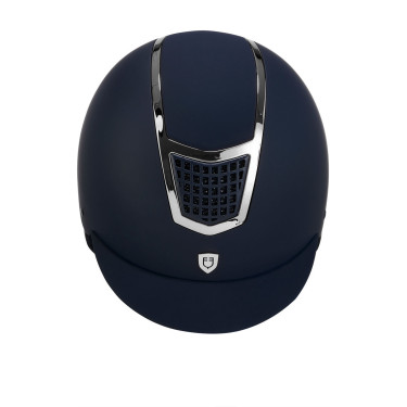 Casque ultra-léger avec cadre poli Eclipse Equestro Marine / argent Bleu
