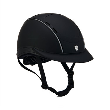 Casque Phantom avec logo frontal et inserts en cuir Equestro Casque Phantom avec logo frontal et inserts en cuir Equestro