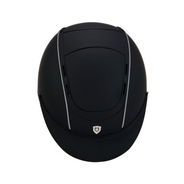 Casque Phantom avec logo frontal et inserts en cuir Equestro Casque Phantom avec logo frontal et inserts en cuir Equestro