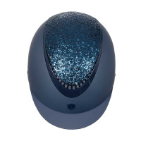 Casque femme Galaxy avec visière étroite et strass Equestro Noir / noir brillant